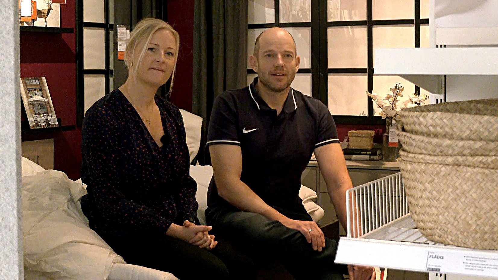 Drøm - eller mareridt: Line og Thomas overnattede i Ikea Fyn
