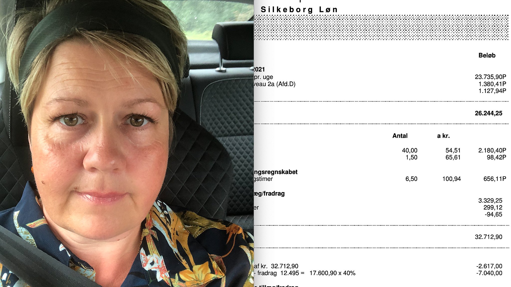 Sygeplejerske Gitte viser sin løn frem Kan ikke genkende de 42.800